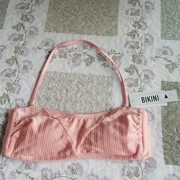 The Bikini Lab Luster Ribbed Bandeau Cheeky Bikini - Picture 8 of 15